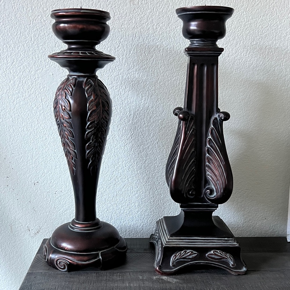 Elegant Brown Candle Holders